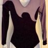 GK LgSLV PURPLE GLITTER VELVET MESH ADULT SMALL GYMNASTICS DANCE LEOTARD Sz AS - Image 7