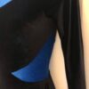 GK LgSLV ADULT SMALL ROYAL GLITTER BLACK VELVET GYMNASTICS DANCE LEOTARD AS NWT! - Image 4