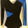 GK LgSLV ADULT SMALL ROYAL GLITTER BLACK VELVET GYMNASTICS DANCE LEOTARD AS NWT! - Image 6