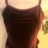 GK DANCE JAZZ LADIES MEDIUM WINE TWILIGHT X-BACK VELEVT STRAPS CAMI TOP Sz AM
