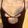 GK DANCE JAZZ LADIES MEDIUM WINE TWILIGHT X-BACK VELEVT STRAPS CAMI TOP Sz AM - Image 5