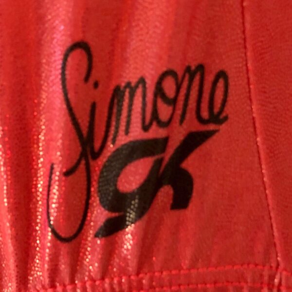 SIMONE BILES GK SUNRISE SPLASH TANK NYLON HOLOTEK GYMNASTIC DANCE LEO Sz AM NWT! - Image 4