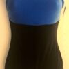 GK DANCE BIKETARD ADULT SMALL OCEAN BLACK VELVET GYMNAST CHEER CAMISOLE Sz AS