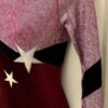 GK LgS PLUM VELVET ADULT SMALL PLUM CRYSTAL FOIL GYMNAST DANCE CHEER LEOTARD AS - Image 4