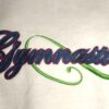 GK SWEATSHIRT ADULT SMALL GYMNASTICS RIBBON FLOWER APPLIQUÃ‰ WHITE PULLOVER Sz AS - Image 2