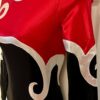 GK LADIES SMALL LgSLV RED BLACK FOIL SILVER RIBBONS GYMNASTIC DANCE LEOTARD SZ S - Image 4