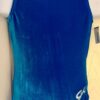 GK OCEAN BLUE CHILD X-SMALL CLASSIC VELVET BALLET DANCE GYM TANK LEOTARD SZ XS