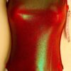 GK FESTIVE CINNAMINT FOIL ADULT SMALL RED VELVT GYMNASTS DANCE TANK LEOTARD AS