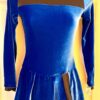 GK ICE FIGURE SKATE LgSLV ADULT SMALL BLACK N/S RICH ROYAL VELVET DRESS Sz AS