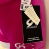 GK PINK VELVET SWAR CRYSTALS ADULT X-SMALL MICRO MINI GYMNAST CHEER DANCE SHORTS - Image 4