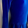 GK ICE FIGURE SKATE LgSLV ADULT SMALL BLACK N/S RICH ROYAL VELVET DRESS Sz AS - Image 3