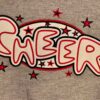 GK CHEER LOGO GIRLS MEDIUM GRAY SWEATSHIRT HOODIE WHITE RED BLUE SPARKLE SZ M - Image 2
