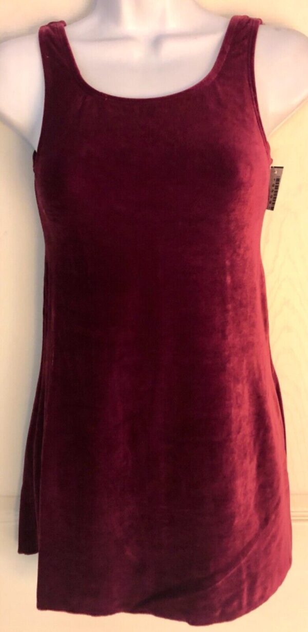 GK WINE VELVET FIGURE SKATE LADIES SMALL SLVLS A-LINE DRESS LEOTARD LINER AS NWT