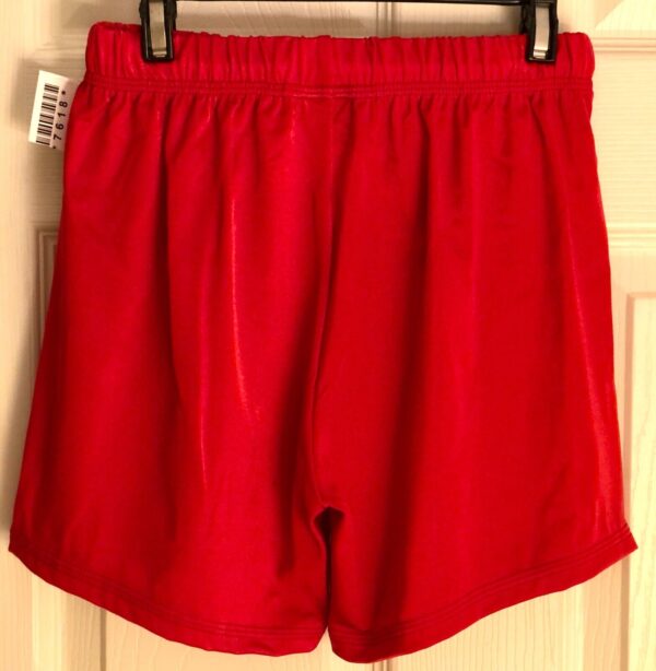 GK MENS SMALL #1818M RED GYMNASTICS RUNNING COMPETITION N/S LONG SHORTS SZ S . - Image 3