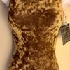 GK BROWN CRUSHED VELVET ADULT SMALL GYMNASTIC DANCE BASIC TANK LEOTARD SZ S NWT