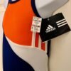 ADIDAS CHILD X-SMALL ORANGE BLUE WHITE NYLON GK CAMI TANK GYMNAST LEOTARD SZ XS - Image 4