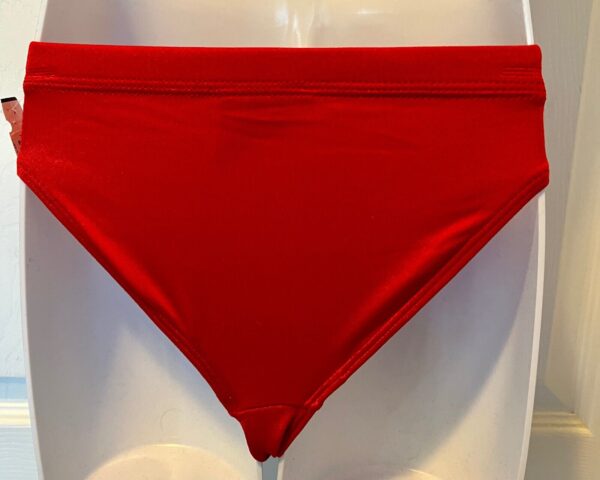 GK CHILD SMALL RED NYLON/SPANDEX GYMNAST DANCE CHEER LEG CUT BRIEF Sz CS NWT! - Image 3