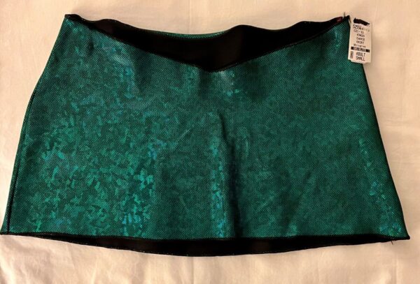 GK DANCE BALLET LADIES SMALL EMERALD  FOIL HIP  CURVED MINI LAYER SKIRT Sz S NWT - Image 5