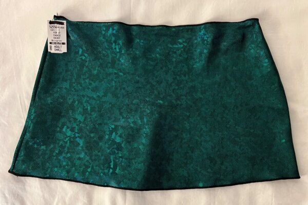 GK DANCE BALLET LADIES SMALL EMERALD  FOIL HIP  CURVED MINI LAYER SKIRT Sz S NWT - Image 6