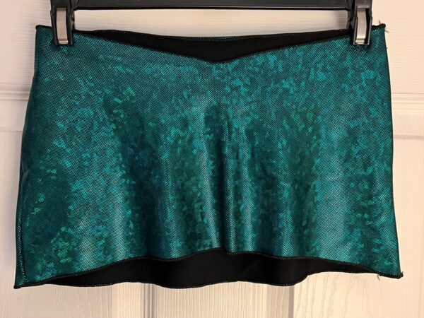 GK DANCE BALLET LADIES SMALL EMERALD  FOIL HIP  CURVED MINI LAYER SKIRT Sz S NWT - Image 7