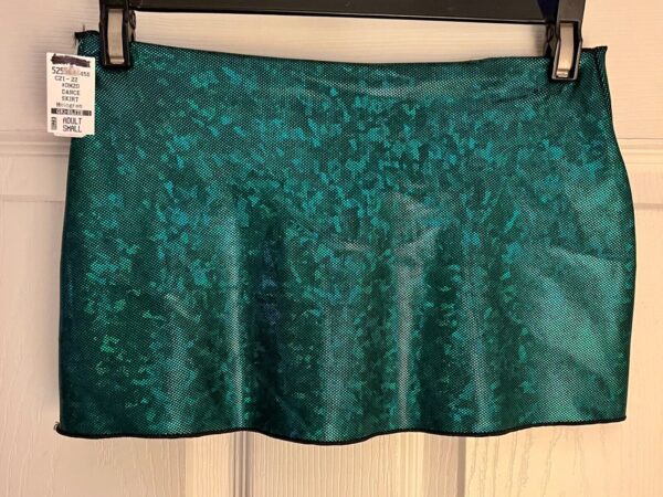 GK DANCE BALLET LADIES SMALL EMERALD  FOIL HIP  CURVED MINI LAYER SKIRT Sz S NWT - Image 8