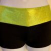 GK CHEER ADULT SMALL BLACK LEMONLIME MYSTIQUE GYMNAST CHEER WORKOUT SHORTS SZ S - Image 4