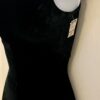 GK DANCE BIKETARD ADULT SMALL BLACK VELVET GYMNASTICS CHEER WORKOUT TANK Sz AS - Image 4
