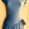 GK FIGURE SKATE ADULT SMALL CAP SLV LGHT BLUE VELVET JA SCOOP BACK DRESS Sz AS