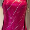 GK CAMISOLE ADULT SMALL PINK SILVER FOIL GYMNASTICS DANCE TANK LEOTARD Sz AS NWT