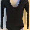 GK Elite GIRLS MEDIUM CLASSIC LgSLV BLACK NYLON/SPANDEX GYMNASTICS LEOTARD Sz CM - Image 3