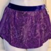 GK ICE SKATE ADULT X-SMALL PURPLE FLORAL FOIL PRINT VELVET PULL-ON SKIRT Sz AXS