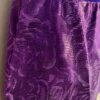 GK ICE SKATE ADULT X-SMALL PURPLE FLORAL FOIL PRINT VELVET PULL-ON SKIRT Sz AXS - Image 3