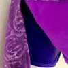 GK ICE SKATE ADULT X-SMALL PURPLE FLORAL FOIL PRINT VELVET PULL-ON SKIRT Sz AXS - Image 4