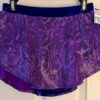 GK ICE SKATE ADULT X-SMALL PURPLE FLORAL FOIL PRINT VELVET PULL-ON SKIRT Sz AXS - Image 7