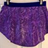 GK ICE SKATE ADULT X-SMALL PURPLE FLORAL FOIL PRINT VELVET PULL-ON SKIRT Sz AXS - Image 8