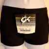 GK CHEER ADULT SMALL MICRO MINI ATHLETIC WORKOUT SHORTS BLACK RED GOLD SZ S - Image 2