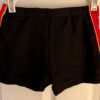 GK CHEER ADULT SMALL MICRO MINI ATHLETIC WORKOUT SHORTS BLACK RED GOLD SZ S - Image 8