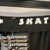 GK "SKATE" BLACK PANTS LADIES MEDIUM COTTON SKATE PRINT WAIST ELASTIC  SZ M - Image 2