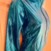 GK WARM UP JACKET ADULT SMALL BLUE SHIMMER FOIL ZIP FRONT GYM DANCE CHEER S - Image 3