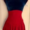 GK FIGURE SKATE ADULT SMALL CAP SLV X-STRAP ROYAL RED VELVET DRESS Sz AS NWT!