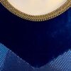 GK LgSLV LADIES SMALL NAVY VELVET BLUE SHIMMER GOLD GYMNAST DANCE LEOTARD Sz AS - Image 2