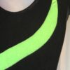 GK LgSLV BLACK VELVET ADULT SMALL PINK LIME GLITTER RIBBONS GYMNASTIC LEOTARD AS - Image 6