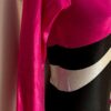 GK LgSLV PINK BLACK MYSTIQUE ADULT SMALL WHITE ACCENT GYMNASTS DANCE LEOTARD AS - Image 2