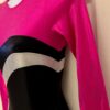 GK LgSLV PINK BLACK MYSTIQUE ADULT SMALL WHITE ACCENT GYMNASTS DANCE LEOTARD AS - Image 4