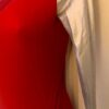 GK ADULT SMALL RED IRIDESCENT METALLIC SILVER LgSLV GYMNAST DANCE LEOTARD Sz AS - Image 5