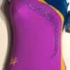 GABRIELLE DOUGLAS ASYM MAGENTA ADULT X-SMALL TURQ SEQ GYMNAST DANCE LEOTARD AXS