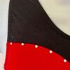 GK BLACK & RED NYLON/SPANDEX ADULT X-SMALL SWAR CRYSTAL JA TANK LEOTARD Sz AXS - Image 2