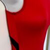 GK BLACK & RED NYLON/SPANDEX ADULT X-SMALL SWAR CRYSTAL JA TANK LEOTARD Sz AXS - Image 3
