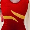 GK RED MYSTIQUE ADULT X-SMALL GOLD BLUE JA GYMNASTIC DANCE TANK LEOTARD Sz AXS - Image 7