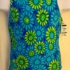 GK DAISY PRINT CHILD X-SMALL BLUE GREEN COTTON/SPANDEX GYMNASTIC TANK LEOTARD XS